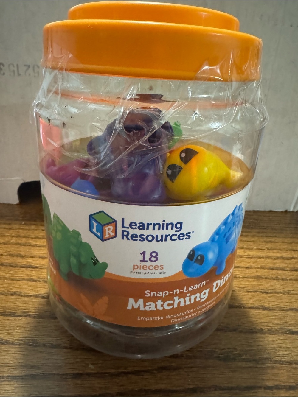 Learning resources Snap-n-Learn Matching Dinos - Orange Lid